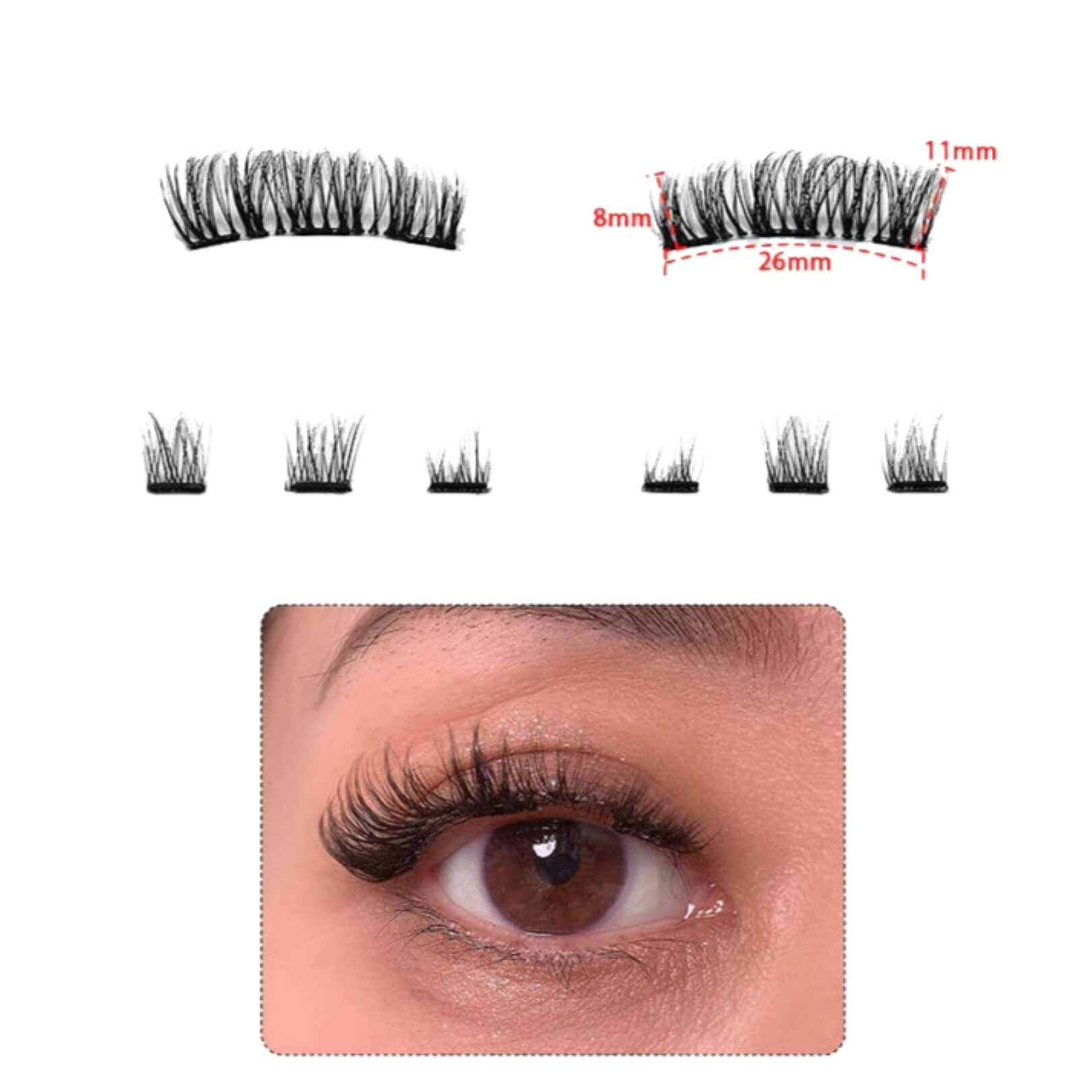 3D Magnetic Eyelashes False Eyelashes Magnetic Eyelash Extension Makeup