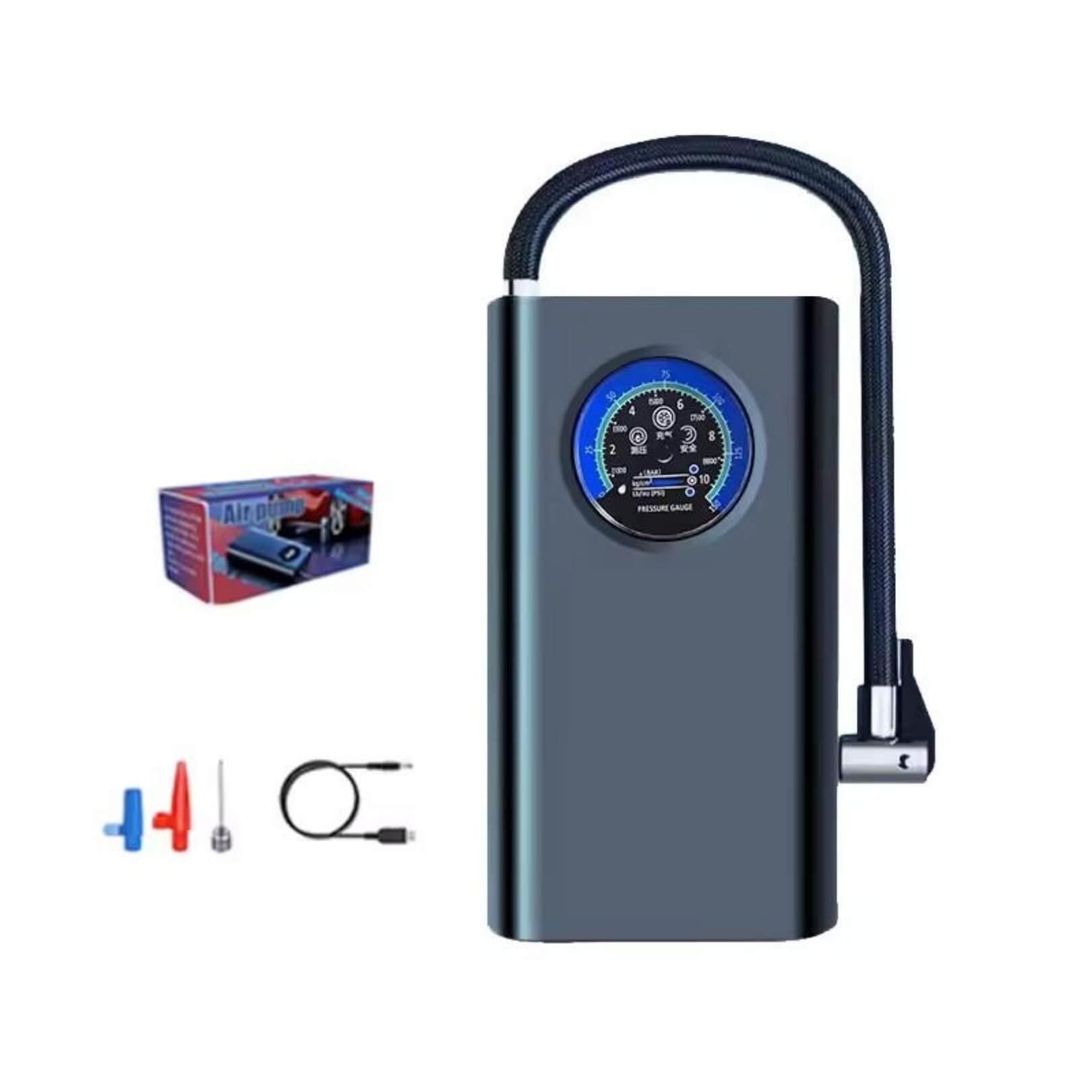 Portable 4-in-1 Inflator for Tires, Balls & Inflatables